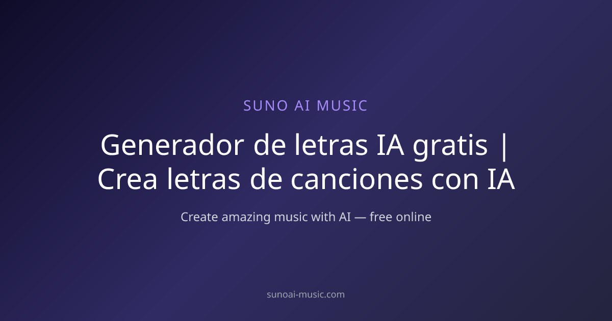 Generador de letras IA gratis | Crea letras de canciones con IA